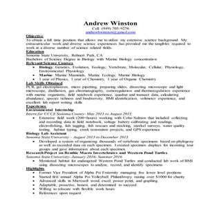 science resume