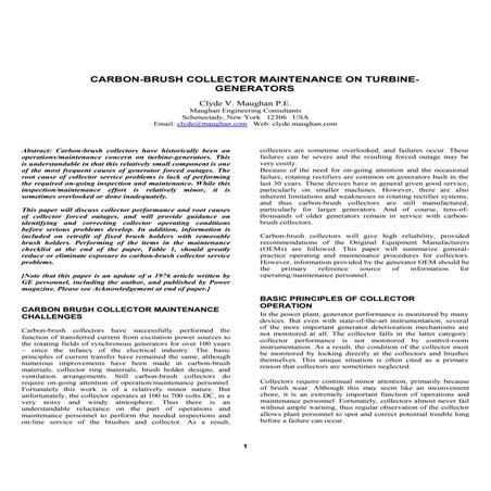 06 carbon brush and collector maintenance