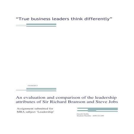 Gareth Noble A001321289 Leadership