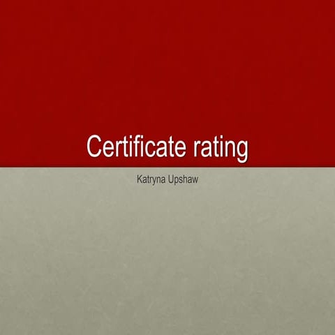 06 certificate ratings 
