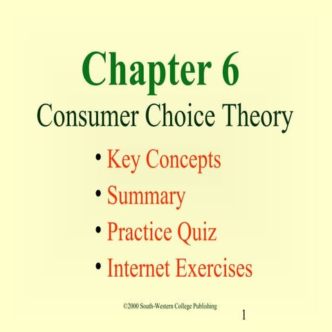 06 consumer choice theory