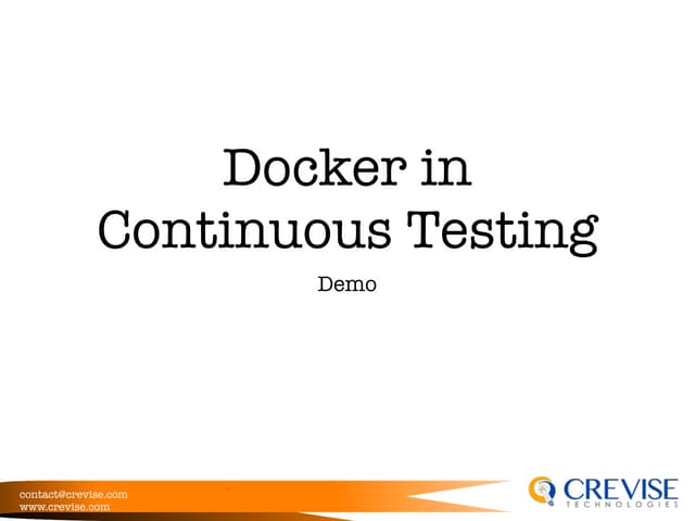 Continuous Testing