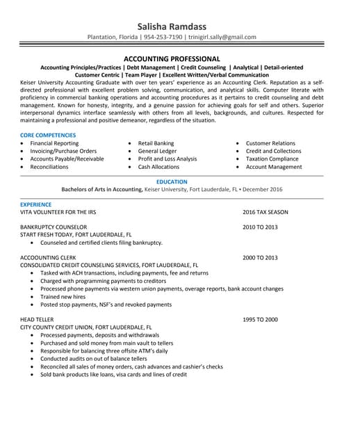 Salisha Ramdass RESUME PDF Salisha Ramdass RESUME PDF