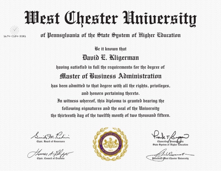 MBA Certificate