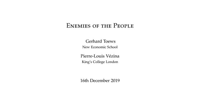 Enemies of the people