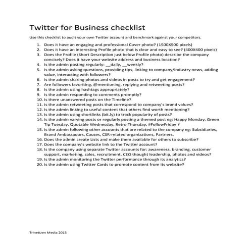06f. Twitter for Business checklist