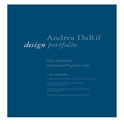 Andrea DaRif Design Portfolio