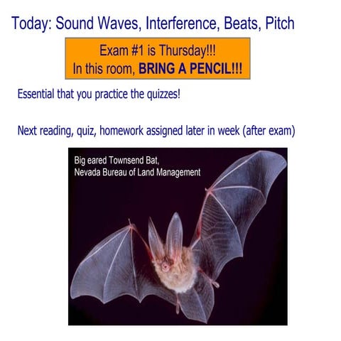 06 Feb 5 Sound, Interference, Pitch, Beats After Class