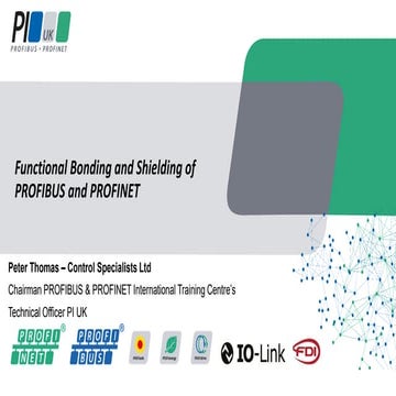 Functional bonding and shielding of Profibus and Profinet - Peter Thomas