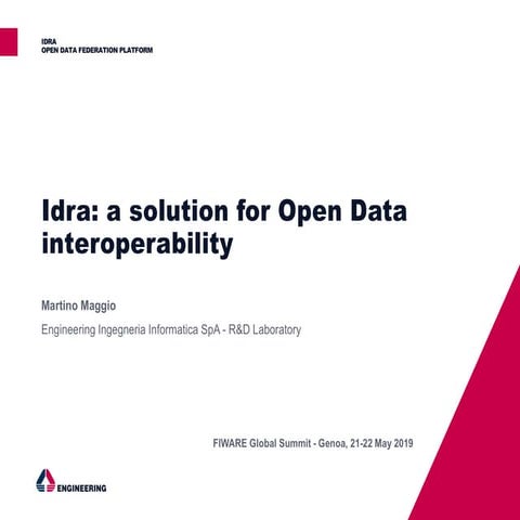 FIWARE Global Summit - Idra: A Solution for Open Data Interoperability
