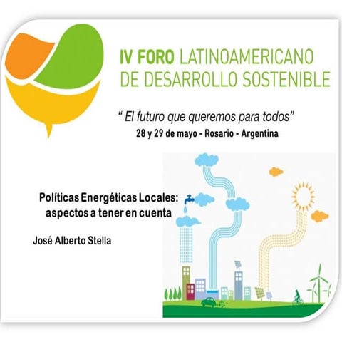 Ing Jose Stella - Diseño de Políticas Energéticas Locales
