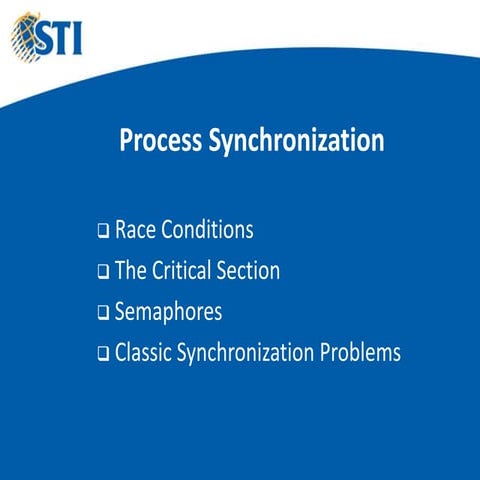 06 lcd slides 1 - PROCESS SYNCHRONIZATION POWERPOINT