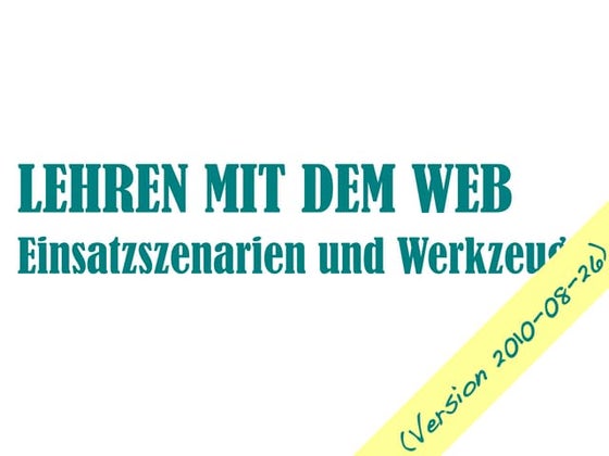 Lehren mit Web 2.0