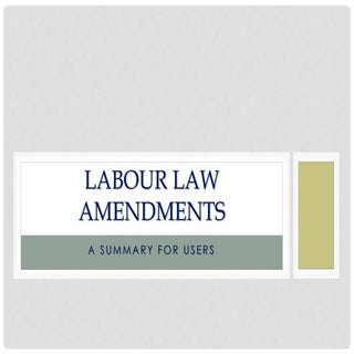 Industrial Relations Act Amendments