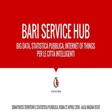 Big data, statistica pubblica, Internet of things e città intelligenti. Bari ...