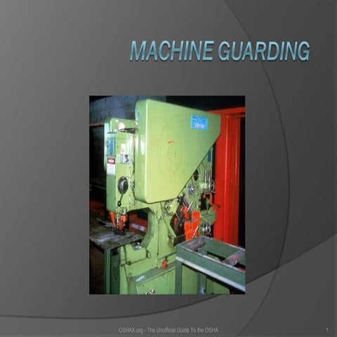 06 MachineGuarding safety officer notess | PPT
