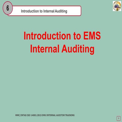 Introduction to EMS  Internal Auditing