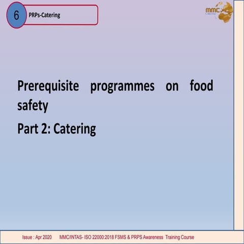 CATERING AWARENESS TRAINING