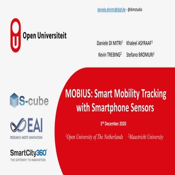 MOBIUS: Smart Mobility Tracking with Smartphone Sensors