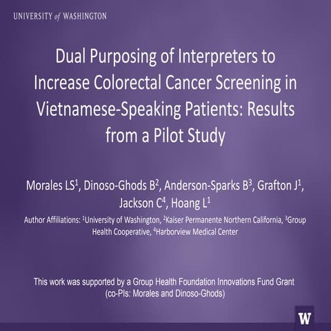 Dual Purposing of Interpreters to Increase Colorectal Cancer Screening in Vietnamese-Speaking Patients: Results from a Pilot Study