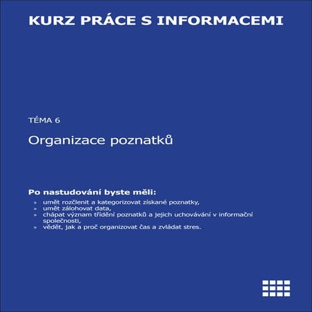 Organizace a uchávání informací