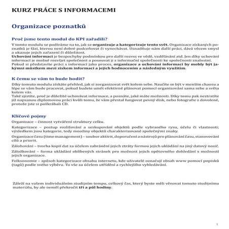 Organizace poznatků