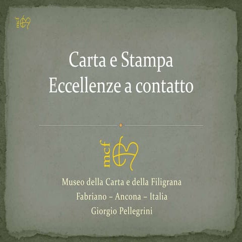 Carta e Stampa Eccellenze a Contatto - XIII Congresso AIMSC 2017