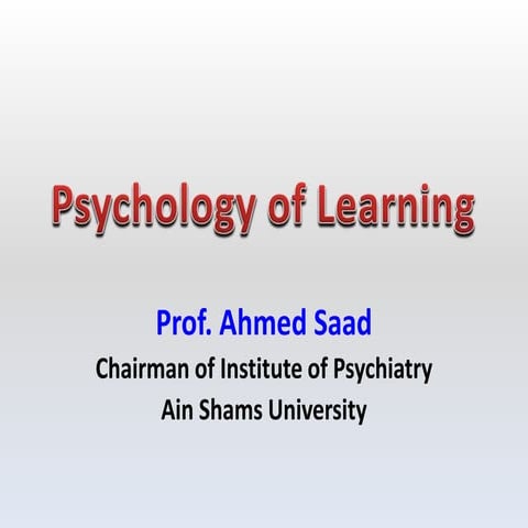 Psychology of Learning Ain Shams University.pptx