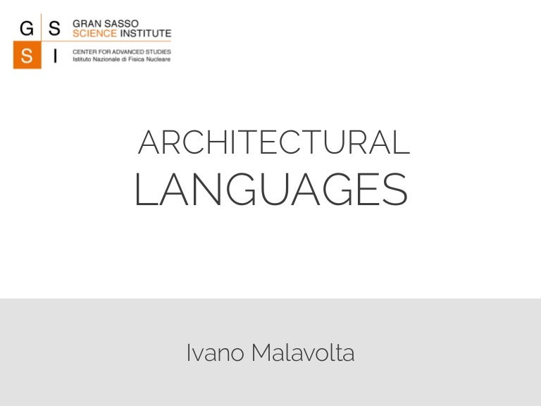 [2015/2016] Architectural languages
