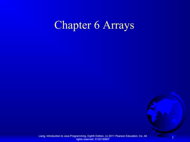 Java™ (OOP) - Chapter 6: "Arrays"
