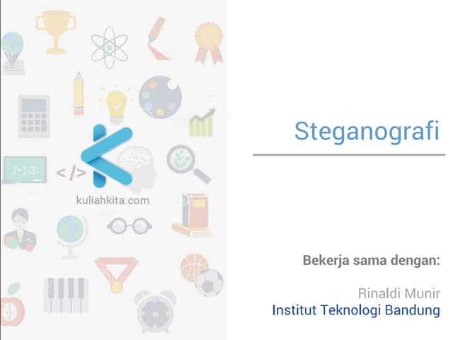 Kriptografi - Steganografi