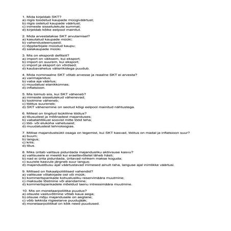 Majandusstabiilsuse test