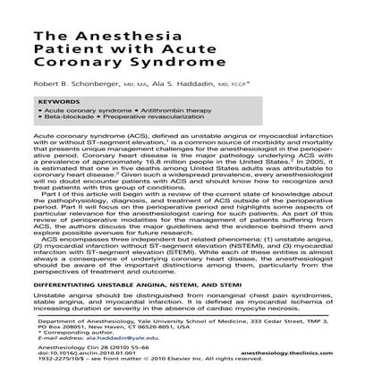 06 the anesthesia patient with acute coronary syndrome copia