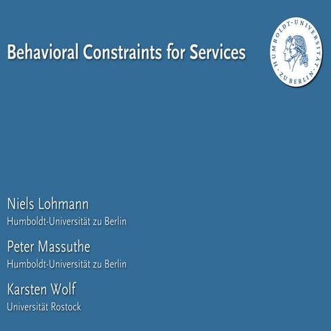 Behavioral Constraints for Services