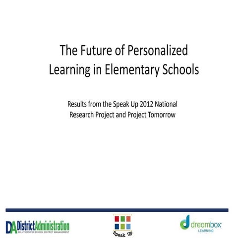 The Future of Personalized Learning in Elementary Schools
