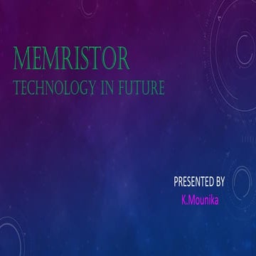 Memristor techonolgy