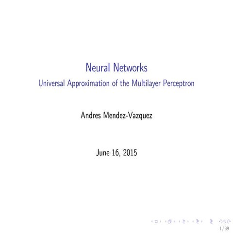 16 Machine Learning Universal Approximation Multilayer Perceptron