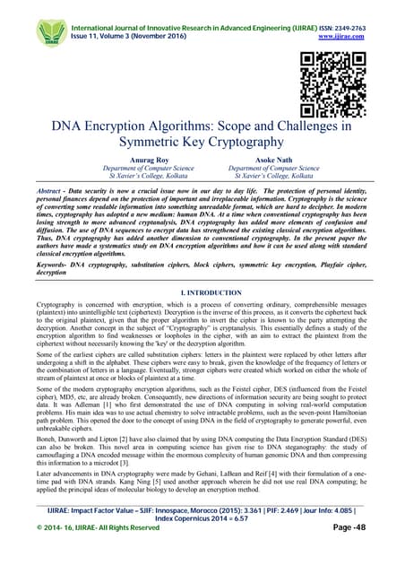 Dna cryptography | PDF