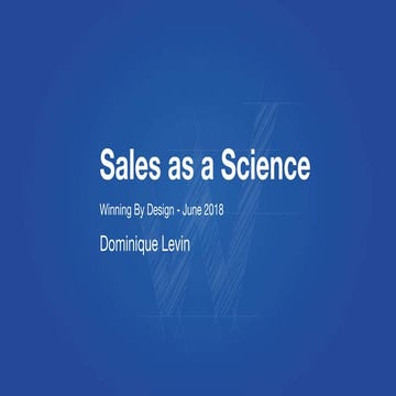 Sales as a Science