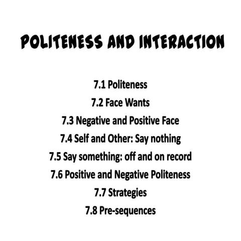 07 politeness and interaction for students