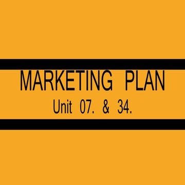 07. &amp; 34. marekting plan evaluation
