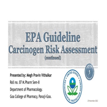 EPA Guidelines for Carcinogen Risk Assessment.pptx