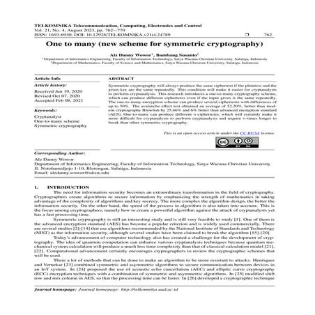 One to many (new scheme for symmetric cryptography)