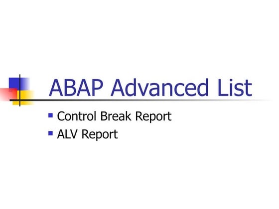 SAP ABAp module Pool programming give by Rahul Mehta | PPT