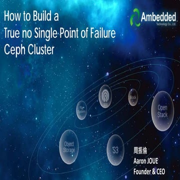 Ambedded - how to build a true no single point of failure ceph cluster 