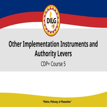 07 - CDP Course 5 Other Implementation Instruments.pptx