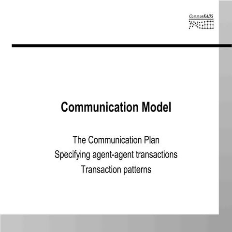 CommonKADS communication model