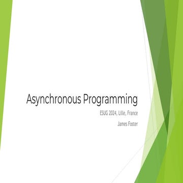 Asynchronous Programming. Talk from ESUG2024 | PPT