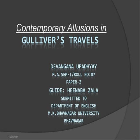 Allusion in Gulliver's Travels