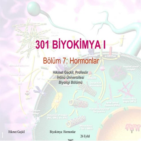 Biyokimya:Hormonlar